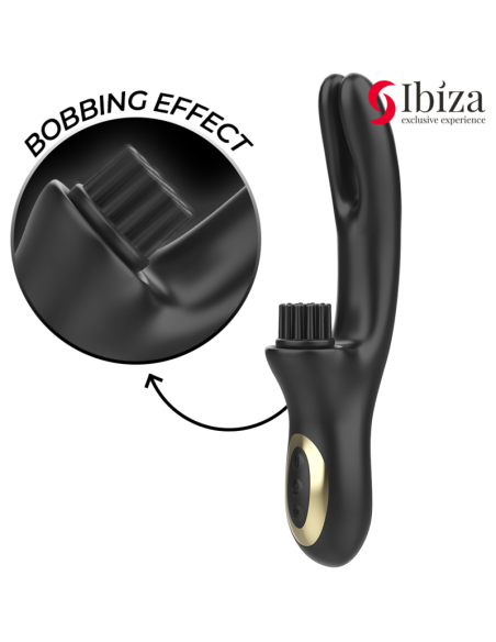 IBIZA - VIBRADOR HI-TECH RABITT BRUSHING MULTI CELDAS CLITORIALES Y DOBLE WAVE