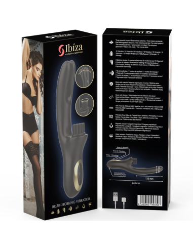 IBIZA - VIBRADOR HI-TECH RABITT BRUSHING MULTI CELDAS CLITORIALES Y DOBLE WAVE