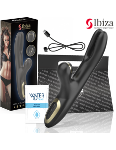 IBIZA - VIBRADOR HI-TECH RABITT SUCCIONADOR Y DOBLE DEAL NEGRO