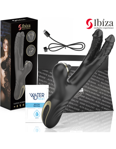 IBIZA - VIBRADOR HI-TECH RABITT CLITORIAL POTENTE Y DOBLE WAVE TWO DRAGONS