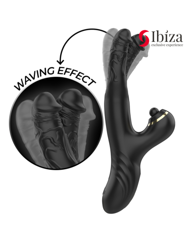 IBIZA - VIBRADOR HI-TECH RABITT CLITORIAL POTENTE Y DOBLE WAVE TWO DRAGONS