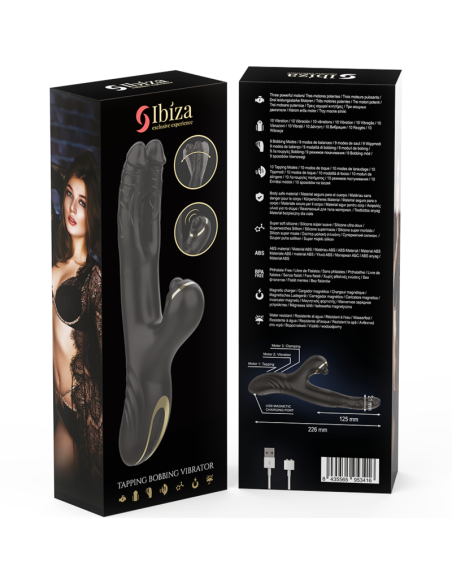 IBIZA - VIBRADOR HI-TECH RABITT CLITORIAL POTENTE Y DOBLE WAVE TWO DRAGONS