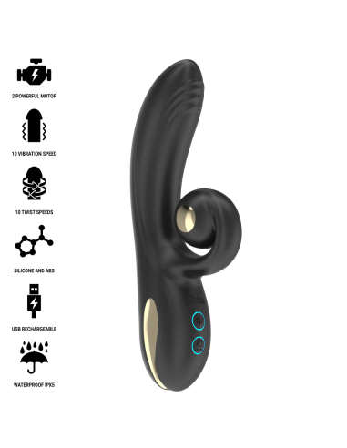 IBIZA - VIBRADOR TWISTER CON ESTIMULADOR CURVE Y VIBRO-ROTACIÓN