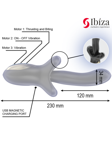 IBIZA - POTENTE VIBRADOR EFECTO THRUSTING Y BITING