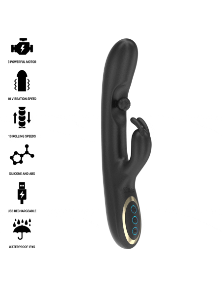 IBIZA - POTENTE VIBRADOR RABBIT CON PERLA ROLLING MASAJEADORA