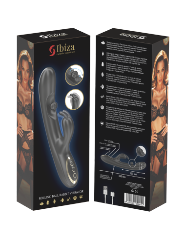 IBIZA - POTENTE VIBRADOR RABBIT CON PERLA ROLLING MASAJEADORA