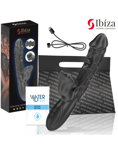 IBIZA - VIBRADOR Y ESTIMULADOR DE CLÍTORIS CON EFECTO BESOS Y ROTACIÓN
