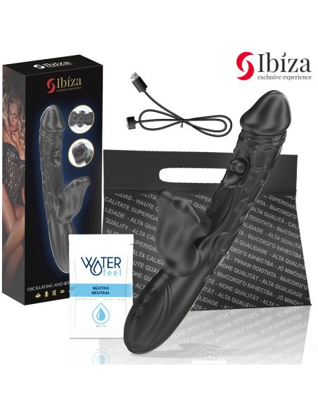 IBIZA - VIBRADOR Y ESTIMULADOR DE CLÍTORIS CON EFECTO BESOS Y ROTACIÓN