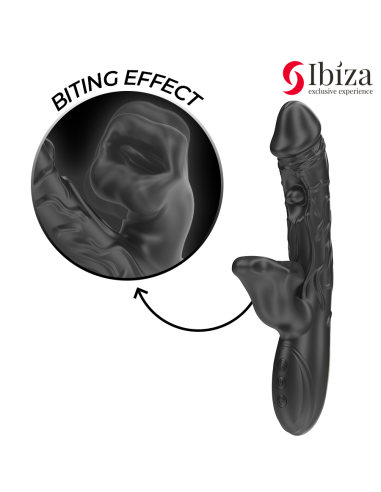 IBIZA - VIBRADOR Y ESTIMULADOR DE CLÍTORIS CON EFECTO BESOS Y ROTACIÓN