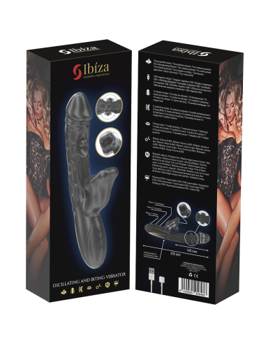 IBIZA - VIBRADOR Y ESTIMULADOR DE CLÍTORIS CON EFECTO BESOS Y ROTACIÓN