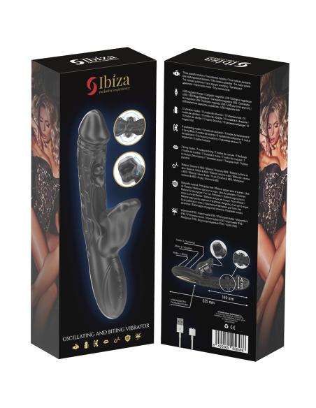 IBIZA - VIBRADOR Y ESTIMULADOR DE CLÍTORIS CON EFECTO BESOS Y ROTACIÓN
