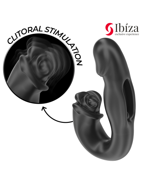 IBIZA - ROSE VIBRADOR EFECTO OSCILANTE Y ESTIMULADOR CLÍTORIS