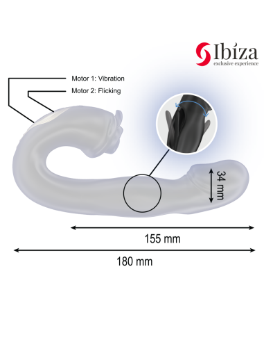 IBIZA - ROSE VIBRADOR EFECTO OSCILANTE Y ESTIMULADOR CLÍTORIS