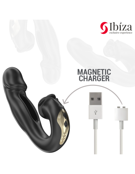 IBIZA - ROSE VIBRADOR EFECTO OSCILANTE Y ESTIMULADOR CLÍTORIS