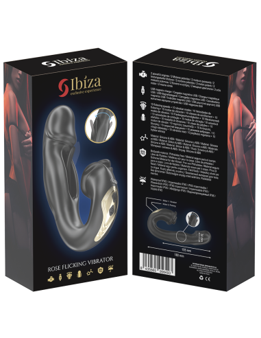 IBIZA - ROSE VIBRADOR EFECTO OSCILANTE Y ESTIMULADOR CLÍTORIS