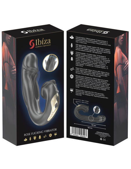 IBIZA - ROSE VIBRADOR EFECTO OSCILANTE Y ESTIMULADOR CLÍTORIS