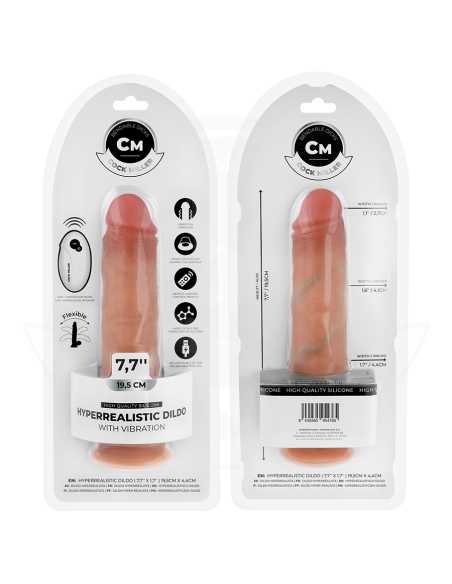 COCK MILLER - DILDO HIPERREALÍSTICO VIBRACIÓN CON CONTROL REMOTO 19,5 CM