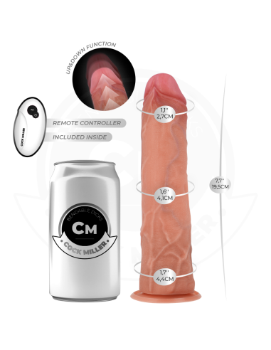 COCK MILLER - DILDO HIPERREALÍSTICO CON VENTOSA Y THRUSTING CON CONTROL REMOTO 19,5 CM