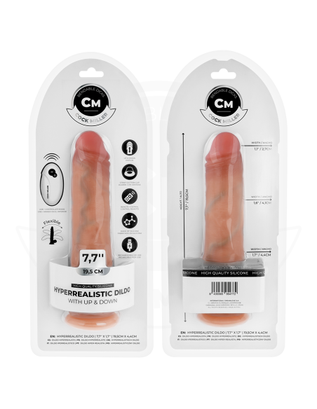 COCK MILLER - DILDO HIPERREALÍSTICO CON VENTOSA Y THRUSTING CON CONTROL REMOTO 19,5 CM