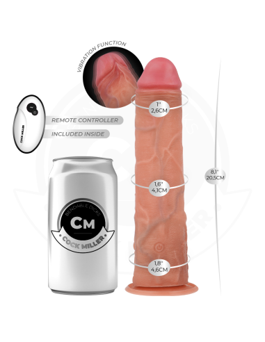 COCK MILLER - DILDO HIPERREALÍSTICO VIBRACIÓN CON CONTROL REMOTO 20,5 CM