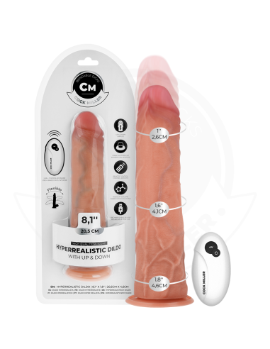 COCK MILLER - DILDO HIPERREALÍSTICO CON VENTOSA Y THRUSTING CON CONTROL REMOTO 20,5 CM