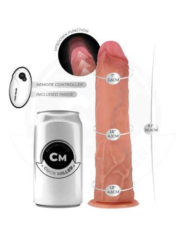 COCK MILLER - DILDO HIPERREALÍSTICO CON VENTOSA Y THRUSTING CON CONTROL REMOTO 20,5 CM
