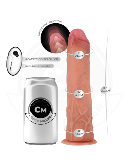 COCK MILLER - DILDO HIPERREALÍSTICO CON VENTOSA Y THRUSTING CON CONTROL REMOTO 20,5 CM