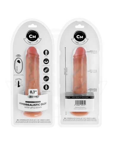 COCK MILLER - DILDO HIPERREALÍSTICO CON VENTOSA Y THRUSTING CON CONTROL REMOTO 20,5 CM