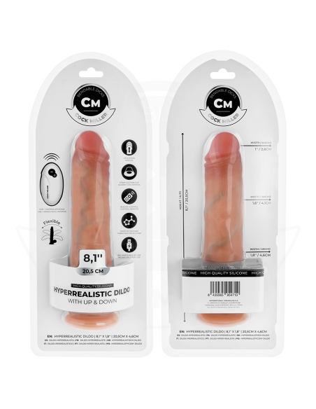 COCK MILLER - DILDO HIPERREALÍSTICO CON VENTOSA Y THRUSTING CON CONTROL REMOTO 20,5 CM