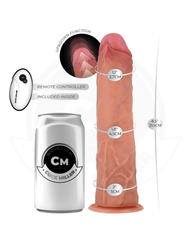 COCK MILLER - DILDO HIPERREALÍSTICO CON VENTOSA Y THRUSTING CON CONTROL REMOTO 21,5 CM