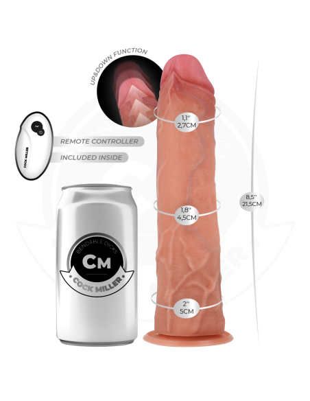 COCK MILLER - DILDO HIPERREALÍSTICO CON VENTOSA Y THRUSTING CON CONTROL REMOTO 21,5 CM