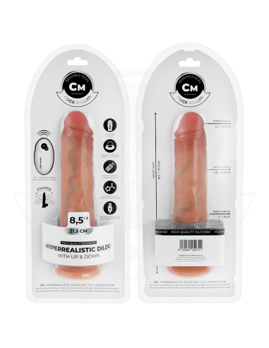 COCK MILLER - DILDO HIPERREALÍSTICO CON VENTOSA Y THRUSTING CON CONTROL REMOTO 21,5 CM