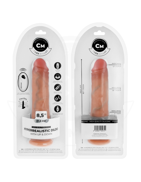 COCK MILLER - DILDO HIPERREALÍSTICO CON VENTOSA Y THRUSTING CON CONTROL REMOTO 21,5 CM