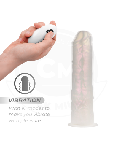 COCK MILLER - DILDO SILICONA 19,5 CM , LUCES Y VIBRACIÓN CON CONTROL REMOTO
