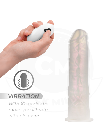 COCK MILLER - DILDO SILICONA 19,5 CM , LUCES Y VIBRACIÓN CON CONTROL REMOTO