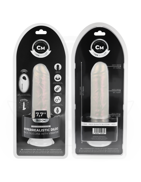 COCK MILLER - DILDO SILICONA 19,5 CM , LUCES Y VIBRACIÓN CON CONTROL REMOTO