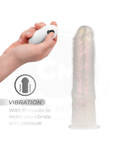 COCK MILLER - DILDO SILICONA 20,5 CM , LUCES Y VIBRACIÓN CON CONTROL REMOTO