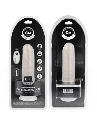 COCK MILLER - DILDO SILICONA 20,5 CM , LUCES Y VIBRACIÓN CON CONTROL REMOTO