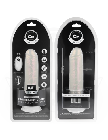 COCK MILLER - DILDO SILICONA 21,5 CM , LUCES Y VIBRACIÓN CON CONTROL REMOTO