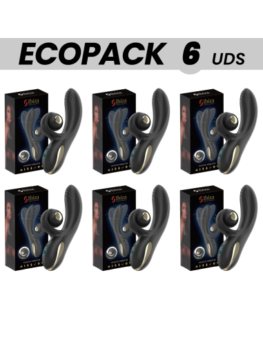 ECOPACKS 6 UDS - IBIZA VIBRADOR TWISTER CON ESTIMULADOR CURVE Y VIBRO-ROTACIÓN