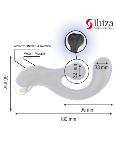 IBIZA -VIBRADOR PUNTO G Y ESTIMULADOR ROTATORIO