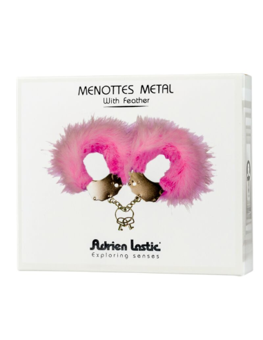 ADRIEN LASTIC - ESPOSAS METAL CON PLUMAS ROSA