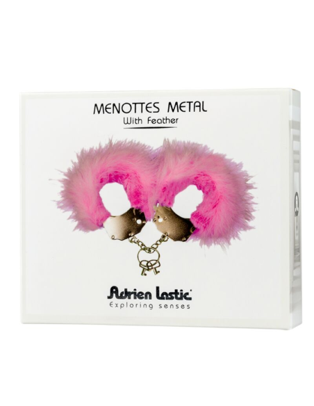 ADRIEN LASTIC - ESPOSAS METAL CON PLUMAS ROSA