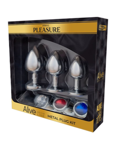 ALIVE - ANAL PLEASURE KIT 3 PLUG METAL