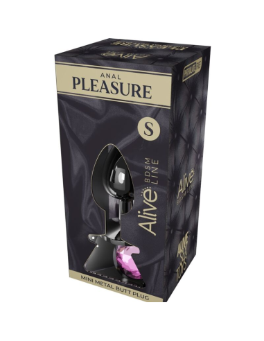 ALIVE - ANAL PLEASURE MINI PLUG METAL ROSA TALLA S