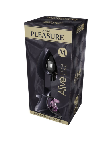 ALIVE - ANAL PLEASURE MINI PLUG METAL ROSA TALLA M