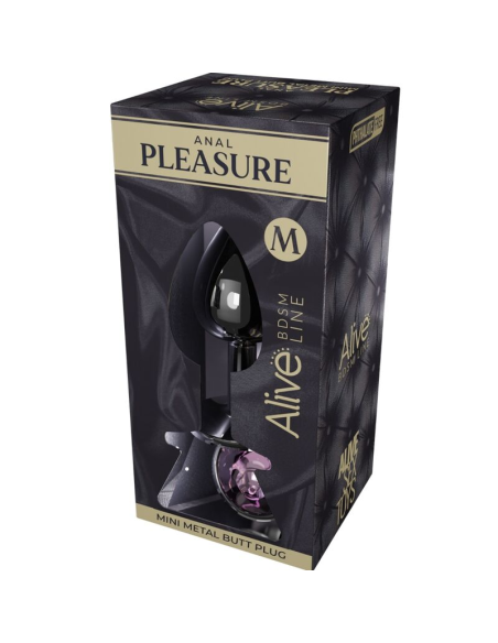 ALIVE - ANAL PLEASURE MINI PLUG METAL ROSA TALLA M