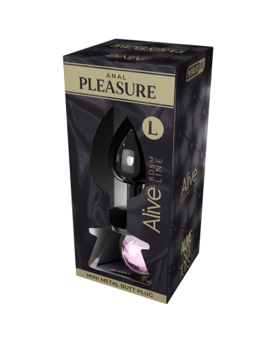 ALIVE - ANAL PLEASURE MINI PLUG METAL ROSA TALLA L