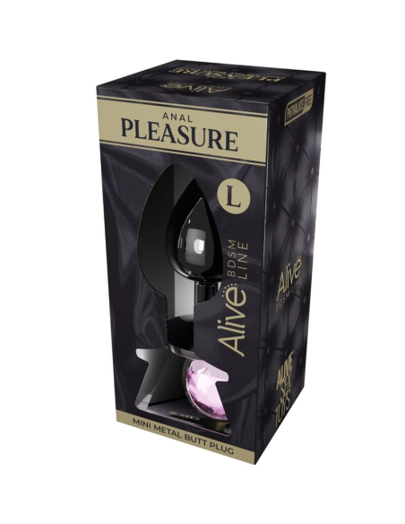 ALIVE - ANAL PLEASURE MINI PLUG METAL ROSA TALLA L