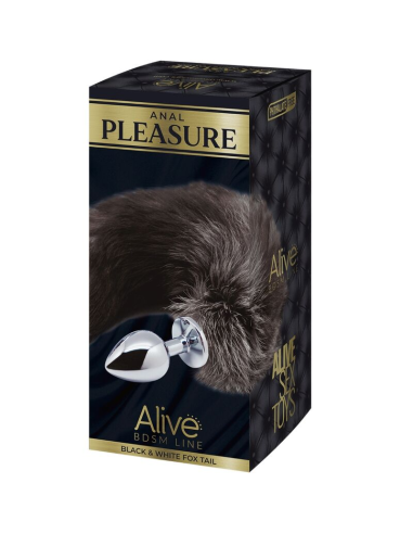 ALIVE - ANAL PLEASURE PLUG METAL COLA DE ZORRO TALLA M